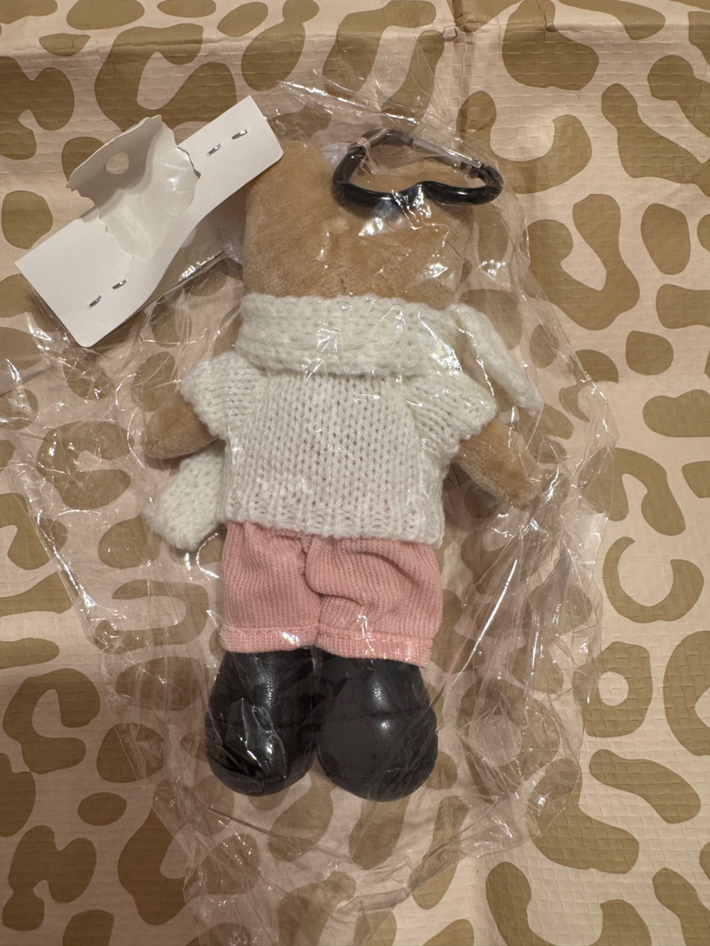 Long leg Hello Kitty Pink, White & Black Plush Doll Keychain - Picture 2 of 2